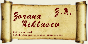 Zorana Miklušev vizit kartica